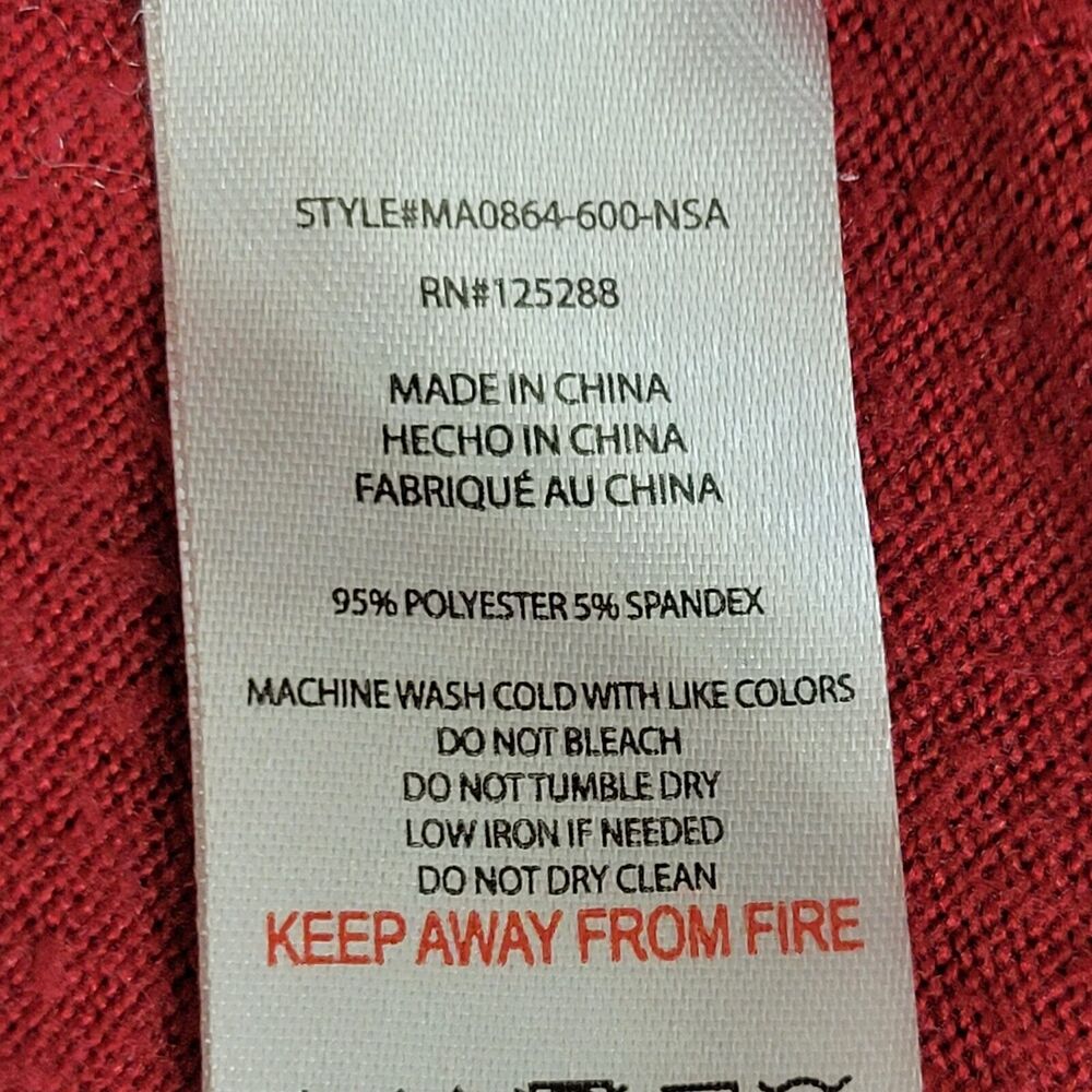 Rae Dunn CHEER Long Sleeve Jersey Top Women's Medium Red‎ - Picture 5 of 7
